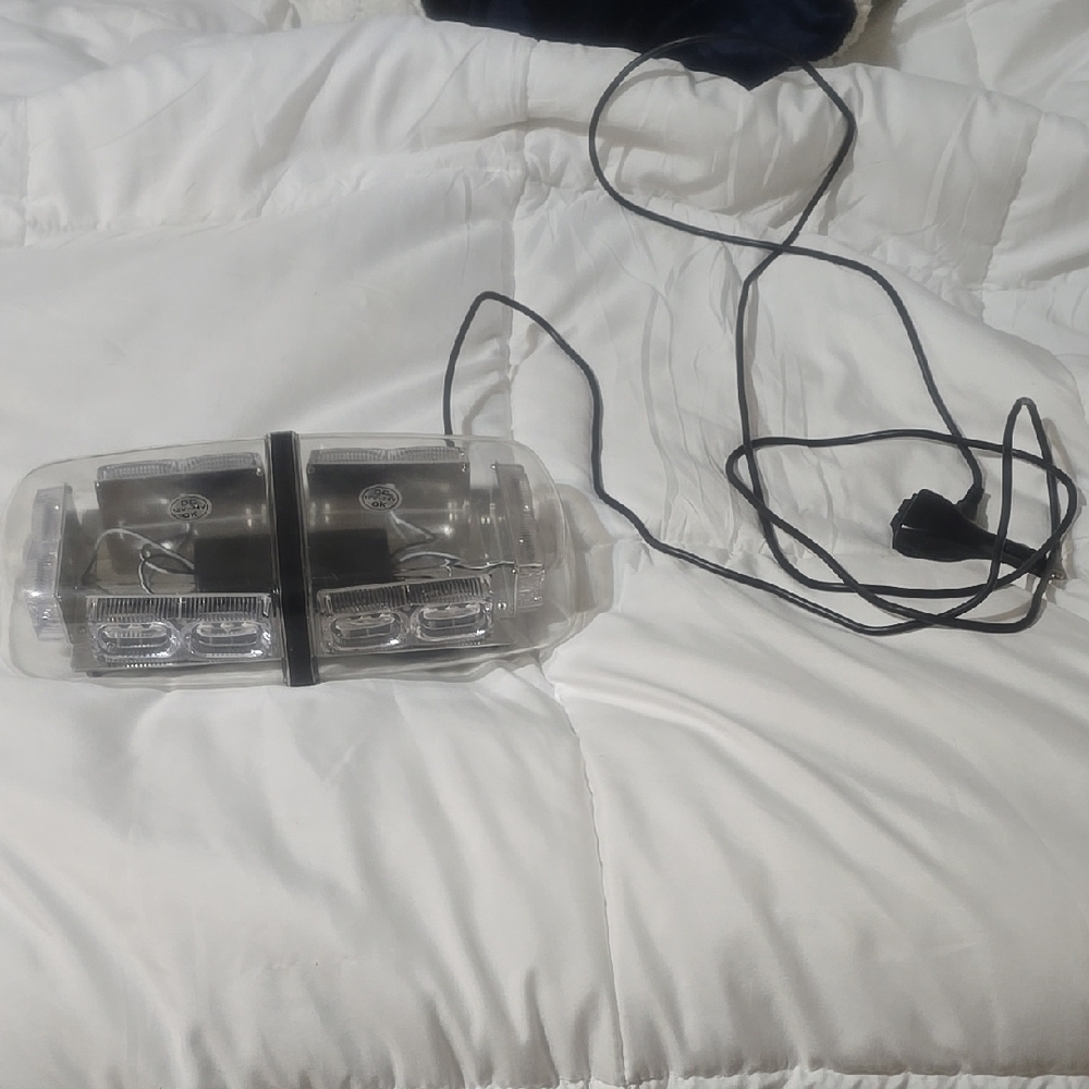 Clear LED Light with Black Cord